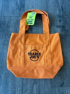 Trader Joe’s Halloween Orange Canvas Tote Bag